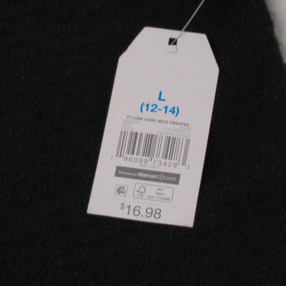 Time and Tru Women’s Cowl Neck Sweater 2X (20W) Chest Measures 46" - NWT - Picture 6 of 16